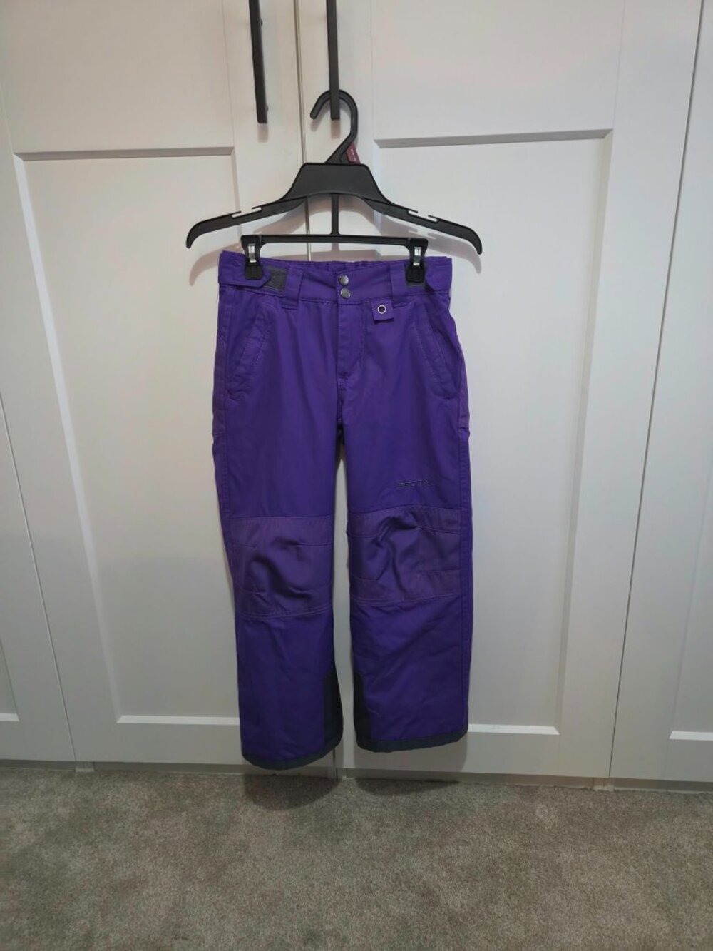 Adjustable Arctix Kids Purple Insulated Snow Pants - Size S/P